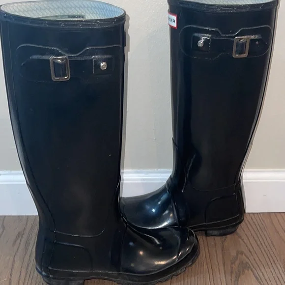 Hunter Women’s Original Adjustable Gloss Rain Boot Sz 6 - Picture 7 of 10